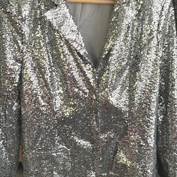 Silver sequin blazer - Picture 9 of 13